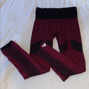 Pink and black adidas leggings